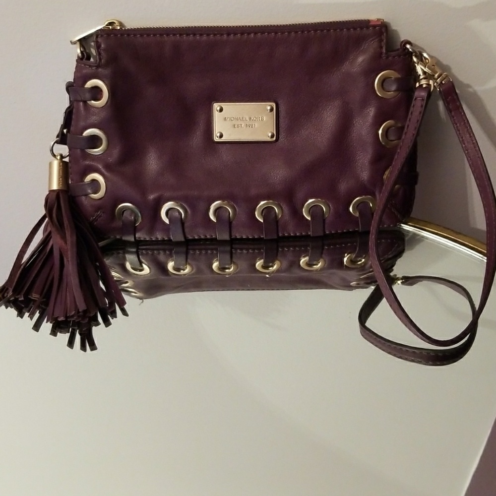 Michael kors purple gold mini bag